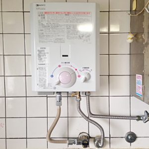 神奈川県横浜市南区T様 GQ-521W ノーリツ製先止式小型湯沸器への取替交換工事