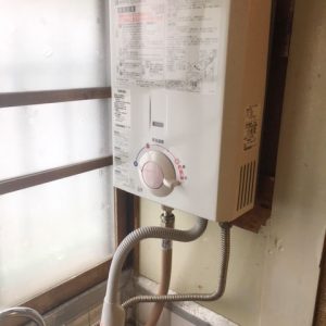 大阪府枚方市　GQ-530MW ノーリツ 元止式小型瞬間湯沸器　取替交換工事