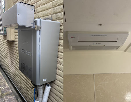 兵庫県神戸市垂水区 ノーリツ 給湯暖房機・浴室暖房乾燥機 取替交換