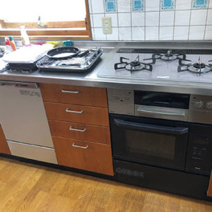 神奈川県逗子市 リンナイ ビルトインコンロ・オーブン パナソニック 食器洗い乾燥機 取替交換工事